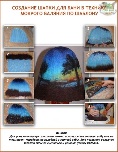 Как сшить или свалять шапку для бани – создание банного аксессуара своими руками – всё о банях