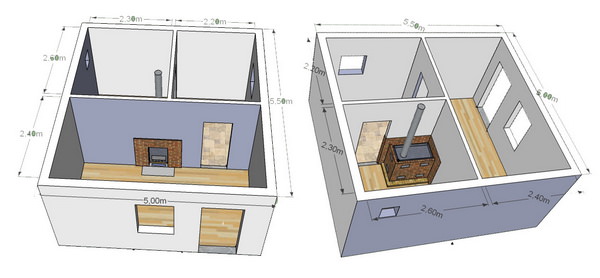 Как строить, используя готовые проекты бань из пеноблоков – всё о банях
