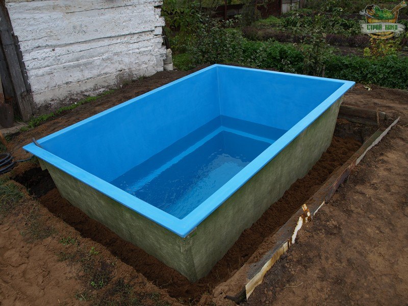 Как установить композитную (стекловолоконную) купель возле бани – информация из первых рук – всё о банях