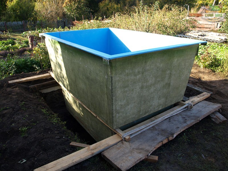 Как установить композитную (стекловолоконную) купель возле бани – информация из первых рук – всё о банях