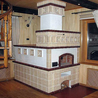 Как выполняется облицовка печей керамической плиткой, камнем и изразцами – всё о банях