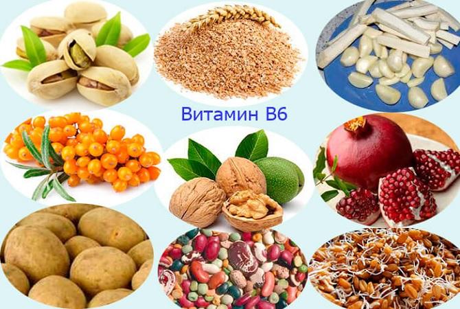 Какие продукты содержат витамин в6