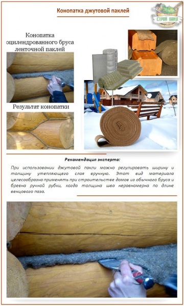 Какой межвенцовый утеплитель выбрать для бруса: сравнительный обзор вариантов – всё о банях