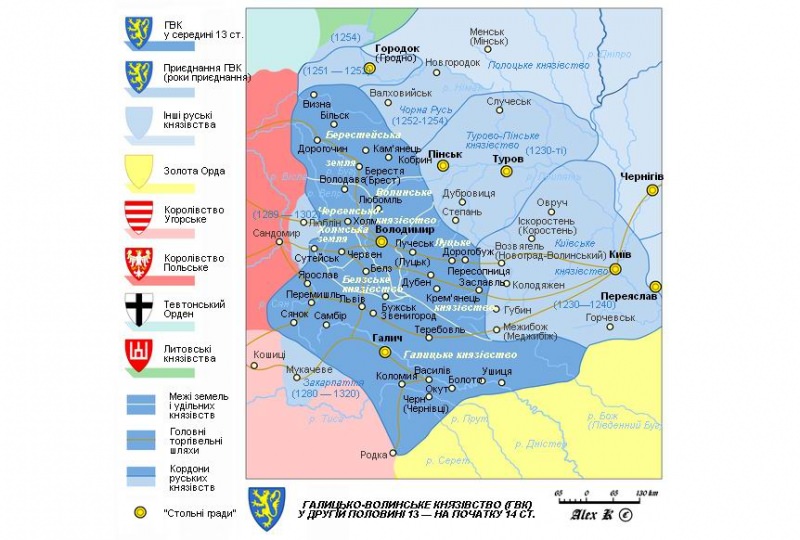 Карта галицко-волынского княжества — история России