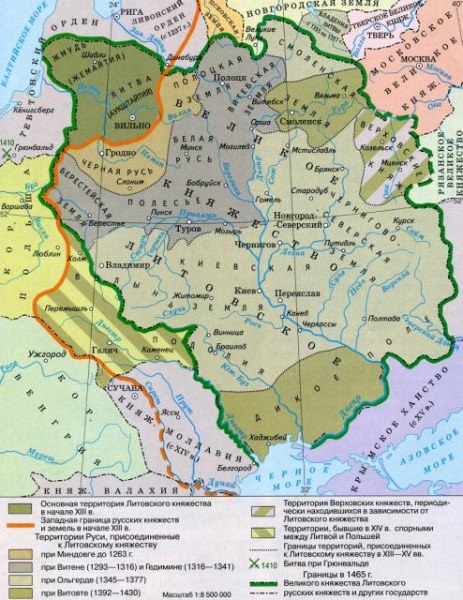 Карта: междоусобная война в московском княжестве 1425-1450 гг — история России