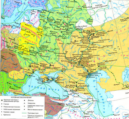 Карта: наследники золотой орды — история России