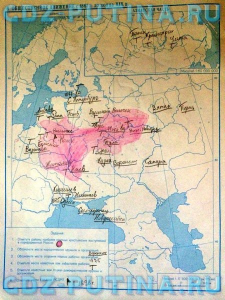 Карта: российская империя в первой половине 19 веке — история России
