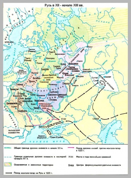 Карта: территориальное расположение новгородской земли — история России