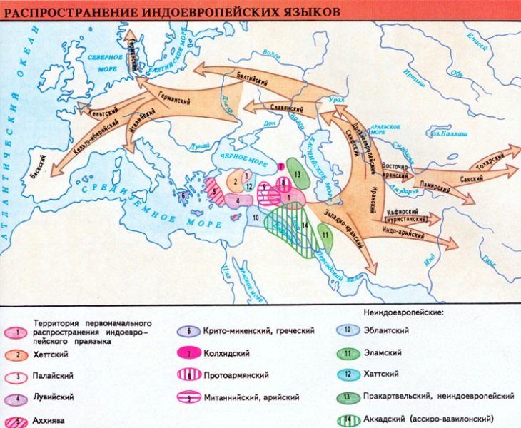 Карта: восточные славяне в 7-9 веках — история России