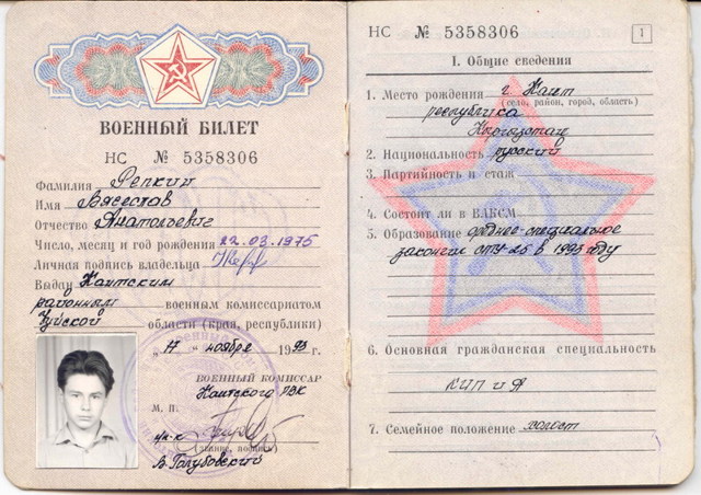 Категория запаса в военном билете: 1 и 2 что значит