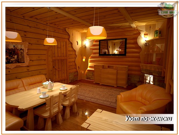 Комната отдыха в бане: примеры оформления + мастер-класс по витражу – всё о банях