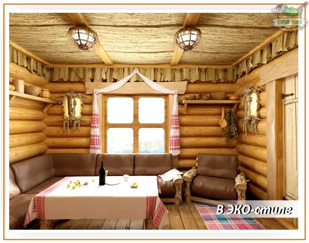 Комната отдыха в бане: примеры оформления + мастер-класс по витражу – всё о банях