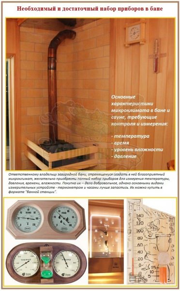 Контрольно-измерительные приборы для бани и сауны: правила выбора, установки и эксплуатации – всё о банях