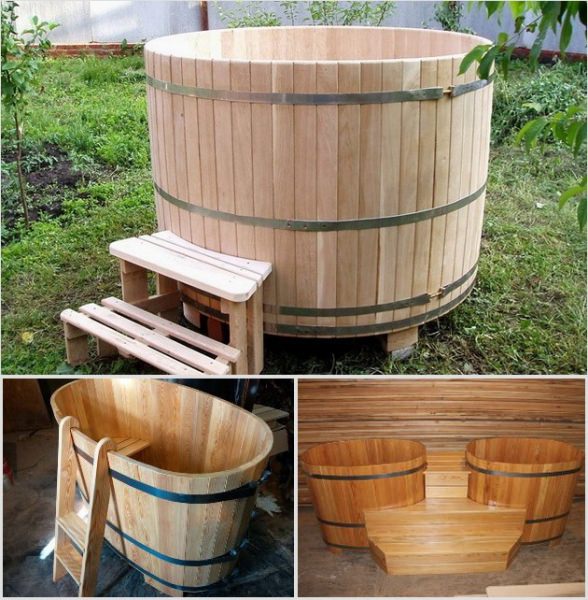 Купель для бани своими руками: как сделать деревянную или бетонную, производство купелей из дерева, банная бочка для купания – всё о банях