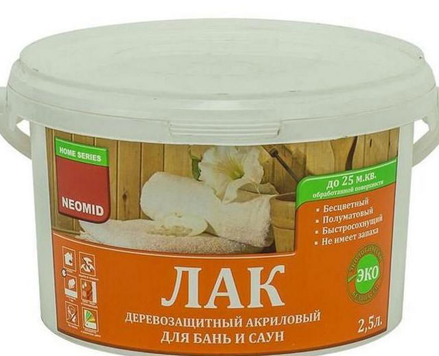 Лак для бань и саун: акриловый, на водной основе, водоразбавляемый, неомид, какой выбрать, фото и видео – всё о банях