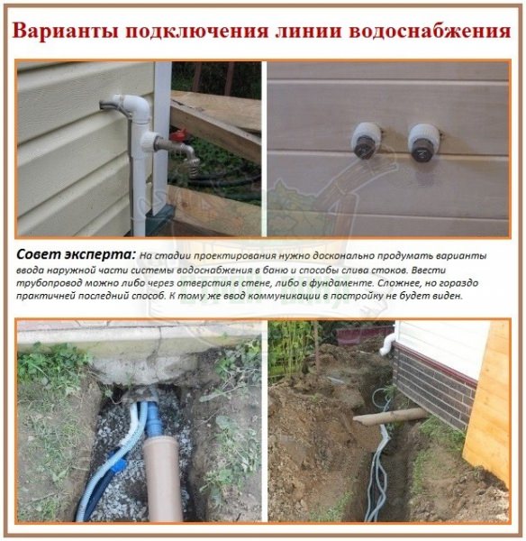 Летний водопровод для дачной бани: специфика и варианты сооружения – всё о банях