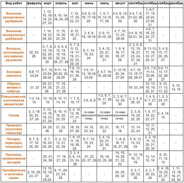 Лунный календарь для цветоводов на 2018 год: оптимальные сроки для посадки и выращивания цветов