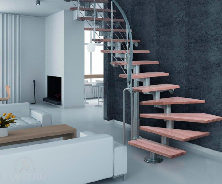 Модульная лестница: особенности конструкции и разновидности