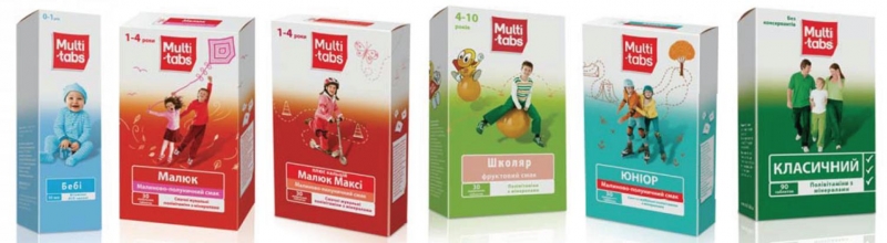 Мульти табс для детей от 2 лет
