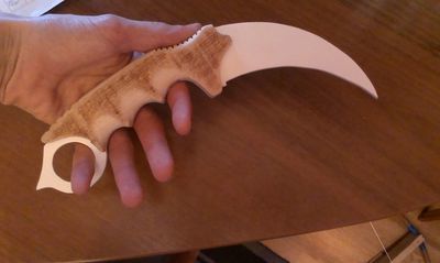 Нож керамбит: как сделать из дерева, рисунок, чертеж-шаблон на бумаге