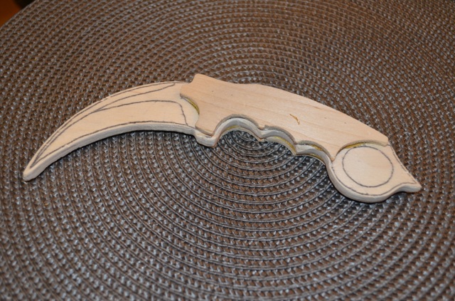 Нож керамбит: как сделать из дерева, рисунок, чертеж-шаблон на бумаге