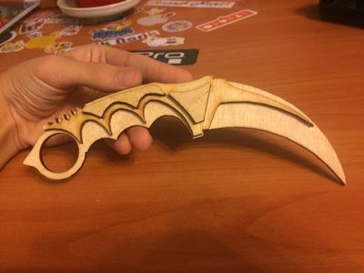 Нож керамбит: как сделать из дерева, рисунок, чертеж-шаблон на бумаге