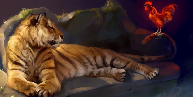 О совместимости петуха и тигра — подробное описание