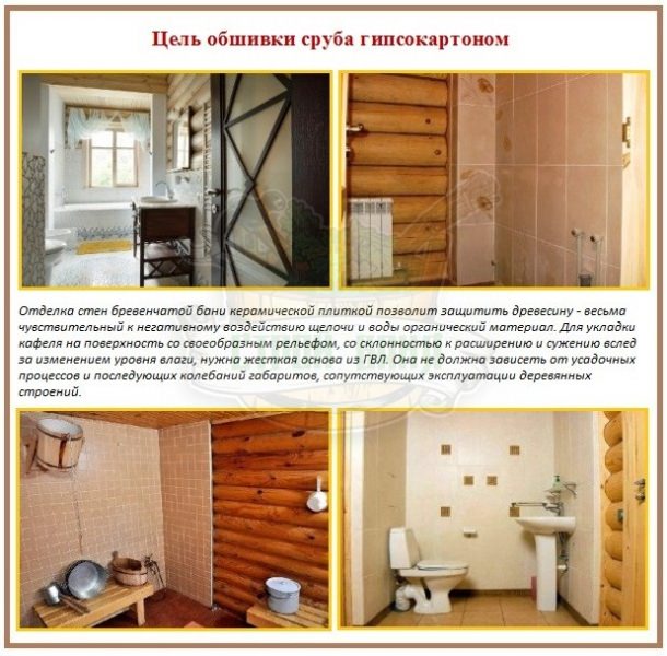 Обшивка бревенчатых стен гипсокартоном: обзор 2-х проверенных вариантов – всё о банях