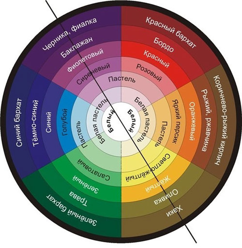 Описание значения различных цветов в колористике