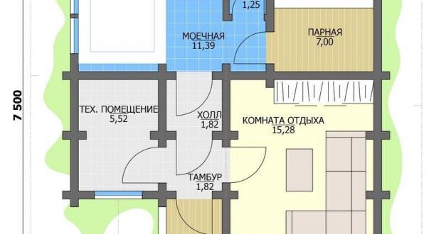 Планировка бани – правила проектирования + примеры одно и двухэтажных вариантов – всё о банях