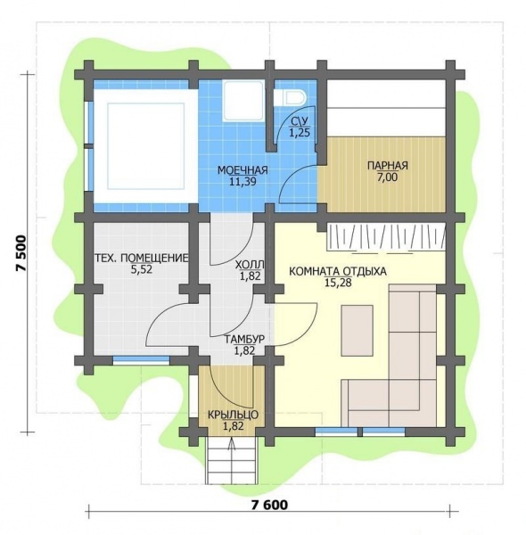 Планировка бани – правила проектирования + примеры одно и двухэтажных вариантов – всё о банях