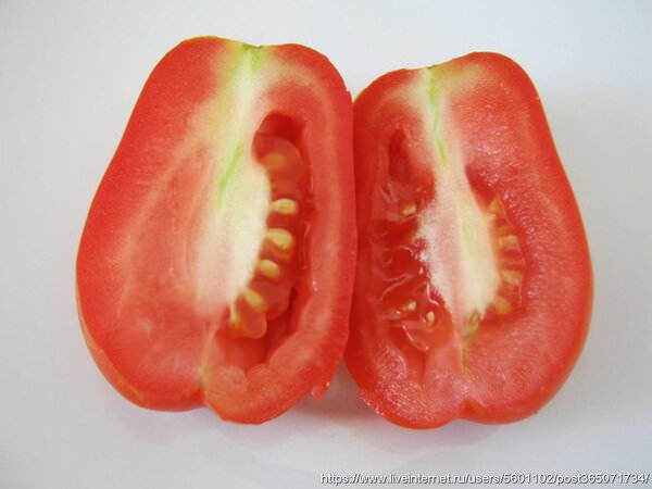 Почему у помидоров внутри появляются белые прожилки