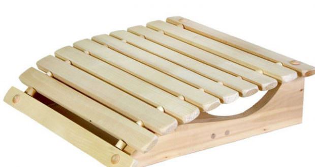 Подголовник в баню своими руками: как сделать для сауны, чертежи, подголовник в парилку под голову, фото и видео – всё о банях