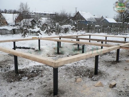 Пример самостоятельного устройства свайно-винтового фундамента + пошаговые фото – всё о банях