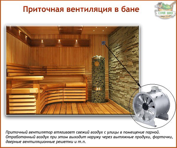 Принудительная вентиляция в бане: способы организации и монтажа хорошей вытяжки – всё о банях
