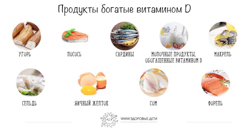 Продукты богатые витамином d