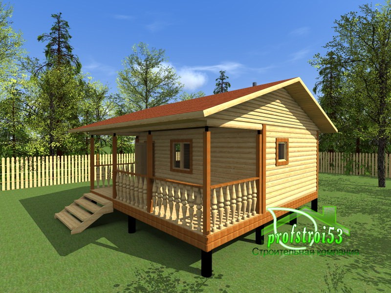 Проекты бань с террасой и верандой – всё о банях