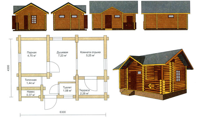 Проекты бани с комнатой отдыха: с небольшой кухней, спальней, одноэтажные бани с предбанником, фото и видео – всё о банях