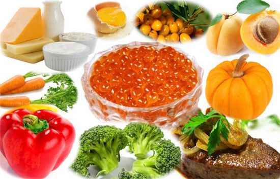 Ретинол в продуктах питания
