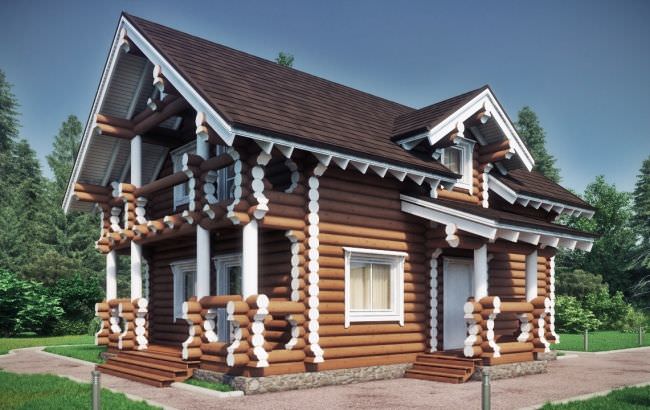 Рубленная баня: проекты из круглого бревна, строительство сруба, фото и видео – всё о банях