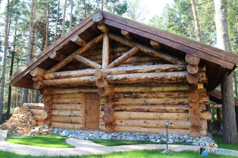 Рубленная баня: проекты из круглого бревна, строительство сруба, фото и видео – всё о банях