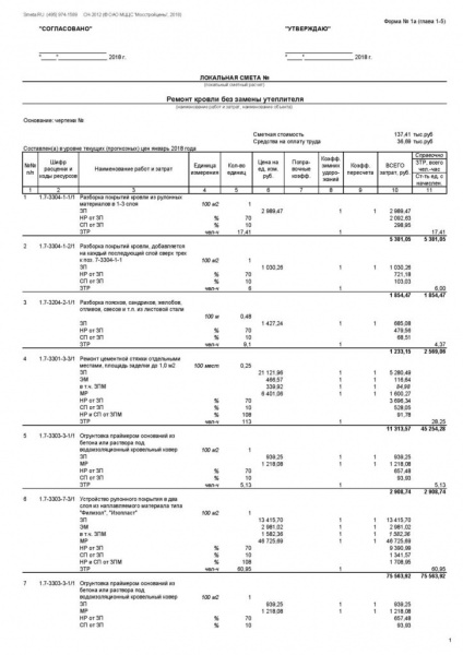 Смета на ремонт кровли: как и зачем ее составлять