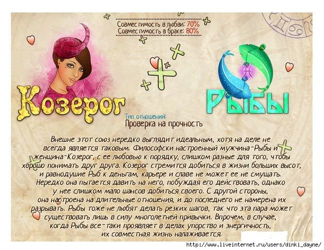 Совместимость козерога и рыб: основные конфликты