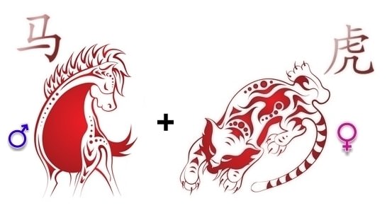 Совместимость тигра и лошади — конфликты и любовь
