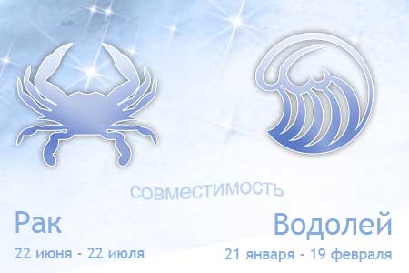 Совместимость водолея и рака — причины конфликтов