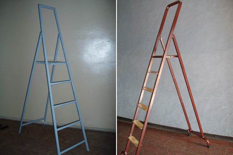 Стремянка своими руками из различных материалов