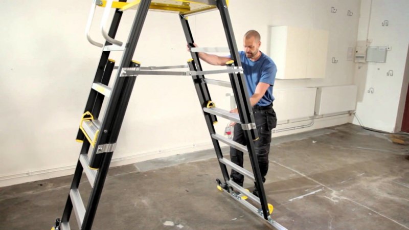 Стремянки профессиональные алюминиевые: характеристики и достоинства