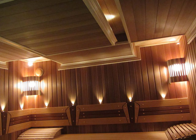 Светильники для сауны и бани: свет в парилке, светодиодное освещение, люстры из дерева, керамические лампы своими руками, лампочки в плафон для саун, фото и видео – всё о банях