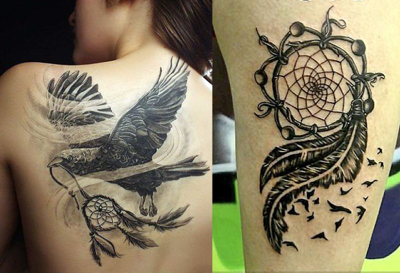 Тату с изображением ловца снов: на какое место лучше набить?
