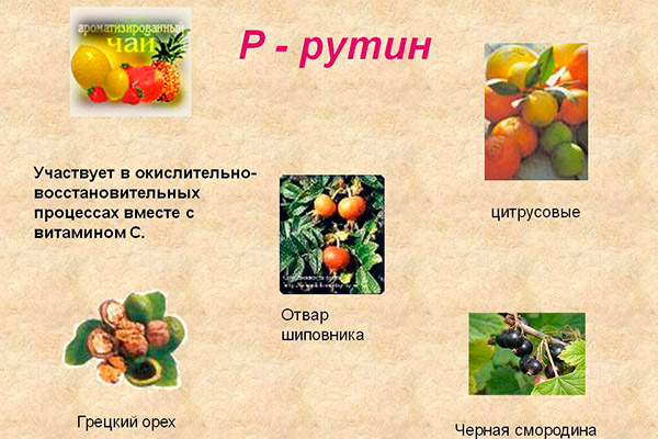 В каких продуктах содержится рутин